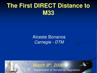 The First DIRECT Distance to M33