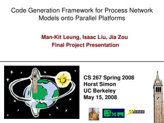 Code Generation Framework for Process Network Models onto Parallel Platforms