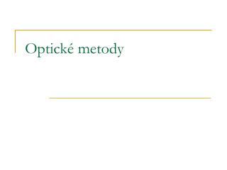 Optické metody