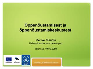 Merike Mändla Üldharidusosakonna peaekspert Tallinnas, 19.09.2008