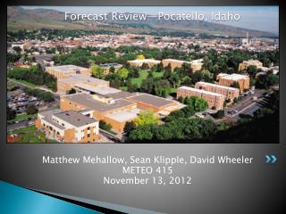 Forecast Review—Pocatello , Idaho