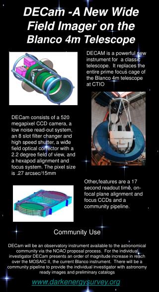 DECam -A New Wide Field Imager on the Blanco 4m Telescope