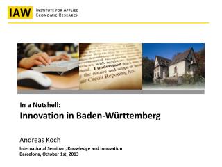 International Seminar „ Knowledge and Innovation Barcelona, October 1st, 2013