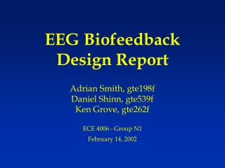 EEG Biofeedback Design Report