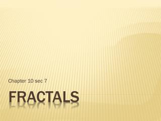 Fractals