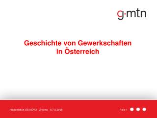 Geschichte von Gewerkschaften in Österreich