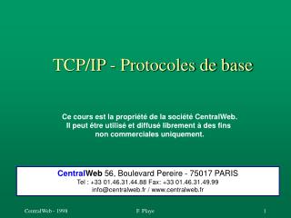 TCP/IP - Protocoles de base