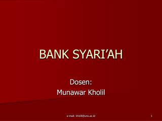 BANK SYARI’AH