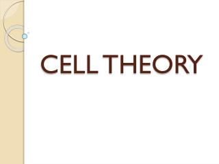 CELL THEORY