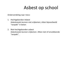 Asbest op school