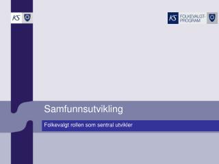 Samfunnsutvikling