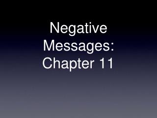 Negative Messages: Chapter 11