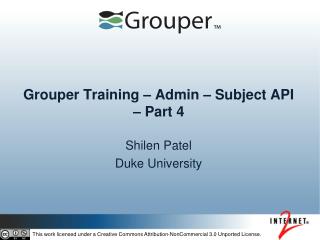 Grouper Training – Admin – Subject API – Part 4