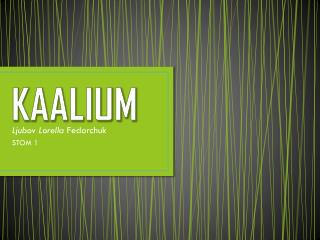 KAALIUM