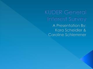 KUDER General Interest Survey