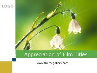Appreciation of Film Titles