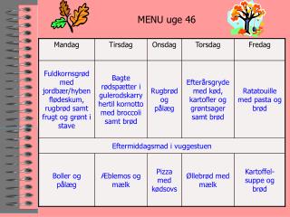 MENU uge 46