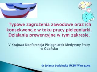 dr Jolanta Łodzińska UKSW Warszawa