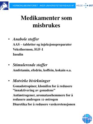 Medikamenter som misbrukes