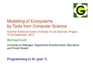 Modelling of Ecosystems by Tools from Computer Science