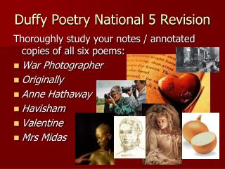 Duffy Poetry National 5 Revision