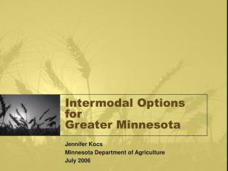 Intermodal Options for Greater Minnesota