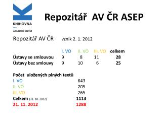 Repozitář AV ČR ASEP