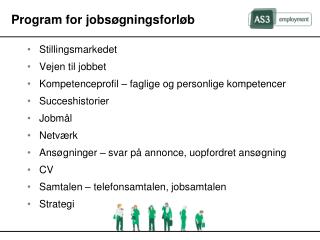 Program for jobsøgningsforløb