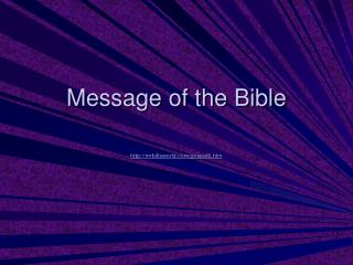 Message of the Bible