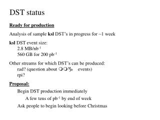 DST status