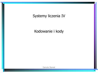 Systemy liczenia IV