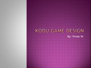 Kodu Game Design