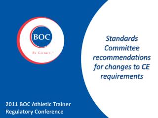 Standards Committee recommendations for changes to CE requirements