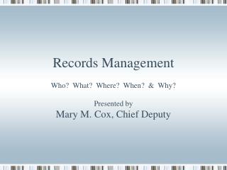 Records Management