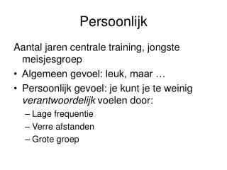 Persoonlijk