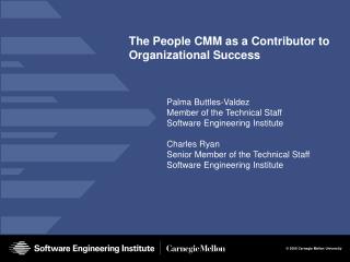 The People CMM as a Contributor to Organizational Success