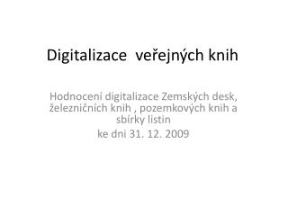 Digitalizace veřejných knih