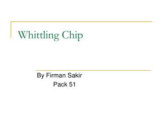 Whittling Chip