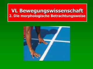 VL Bewegungswissenschaft 2. Die morphologische Betrachtungsweise