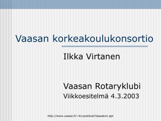 Vaasan korkeakoulukonsortio