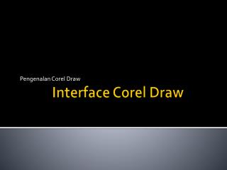 Interface Corel Draw