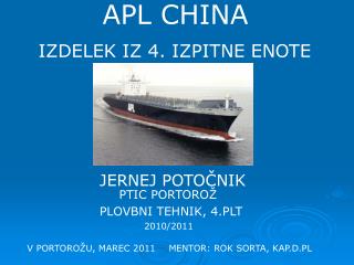 APL CHINA