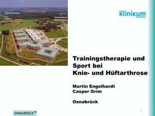 Trainingstherapie und Sport bei Knie- und Hüftarthrose Martin Engelhardt Casper Grim Osnabrück
