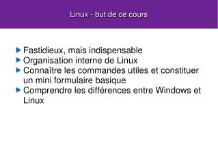 Linux - but de ce cours