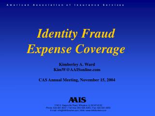 Identity Fraud Expense Coverage