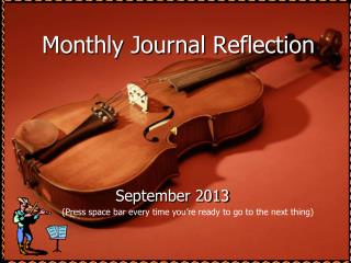 Monthly Journal Reflection