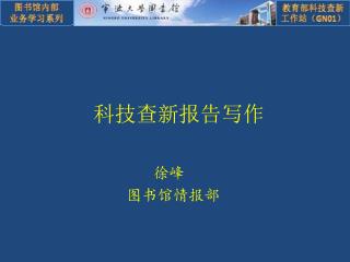 科技查新 报告写作