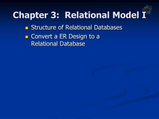 Chapter 3: Relational Model I