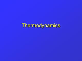 Thermodynamics