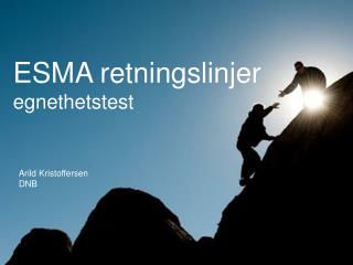 ESMA retningslinjer egnethetstest